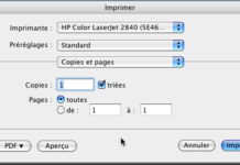 Astuce Mac : Comment envoyer un document au format PDF avec Entourage depuis toute application possédant la possibilité d’imprimer en une seule étape Commande Imprimer (POMME + P)