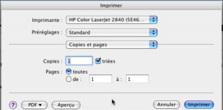 Astuce Mac : Comment envoyer un document au format PDF avec Entourage depuis toute application possédant la possibilité d’imprimer en une seule étape Commande Imprimer (POMME + P)