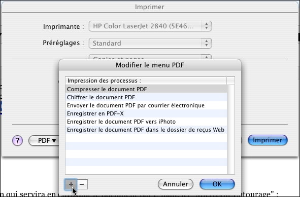 Ajouter un service PDF