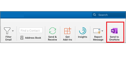 outlook envoyer à OneNote