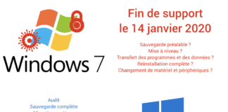 Fin de support de Windows 7 le 14 janvier 2020