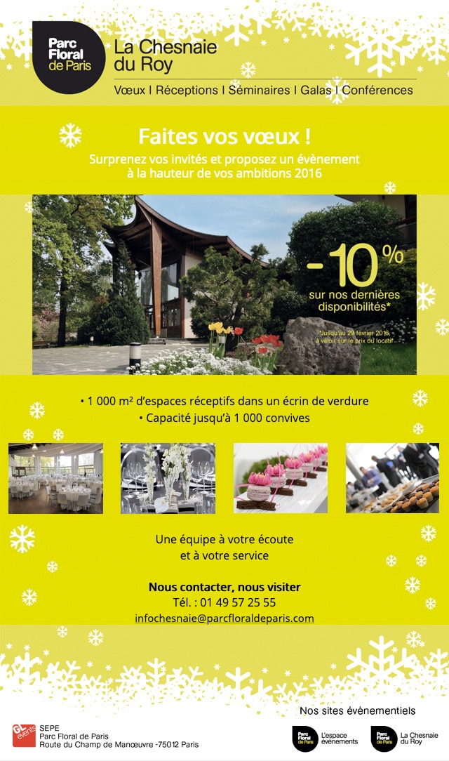 Newsletter Parc Floral de Paris