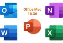 Mise à jour Office 16.36 Build 20041300 pour Mac Office Mac 16.36