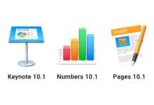 Keynote, Numbers et Pages passent en version 10.1 Keynote 10.1 Numbers 10.1 Pages 10.1