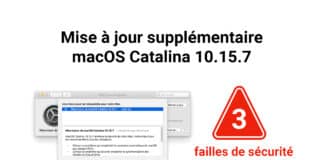 Mise à jour supplémentaire pour macOS Catalina 10.15.7 proposée par Apple Mise à jour supplémentaire macOS Catalina 10.15.7
