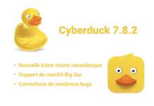Cyberduck 7.8.2 – Le Canard Jaune perd son icône sous macOS Big Sur Cyberduck 7.8.2