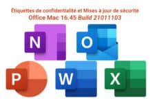 Mise à jour Office Mac 16.45 Build 21011103 Office Mac 16.45