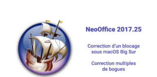 NeoOffice 2017.25 pour éviter les blocages sous macOS Big Sur NeoOffice 2017.25