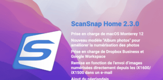 Mise à jour Fujitsu ScanSnap Home 2.3.0 pour Mac Scan Snap Home 2.3.0