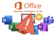 Mise à jour Office Mac 16.56 Build 21121100 Office Mac 16.56 build 21121100